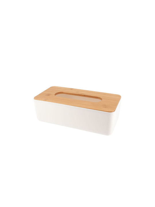 Atmosphera Plastic Tissue Holder White 26.6x13.1x8.6cm 6724210
