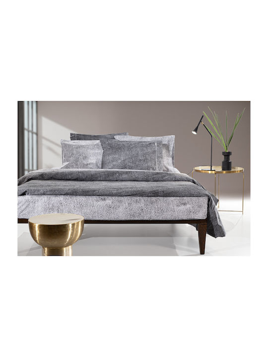 Guy Laroche Duvet Cover Set Queen with 2 Pillowcases 225x245 Safari Anthracite