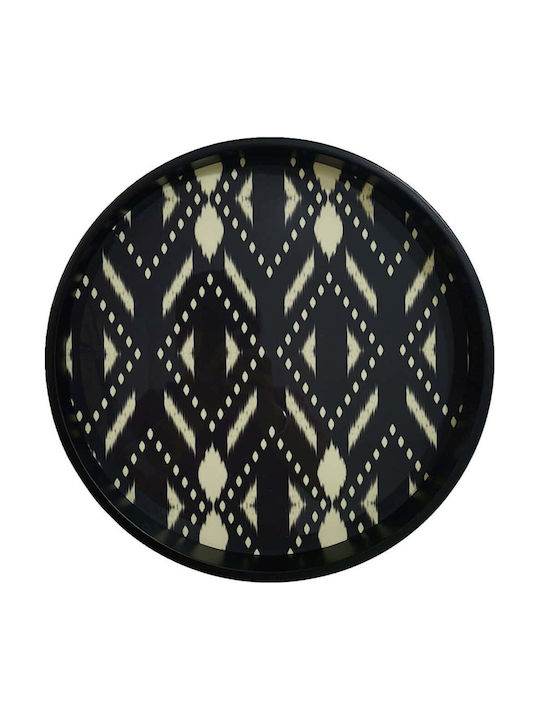 Espiel Espiel Dekorative Tablett Hölzernes Rund 40x40cm