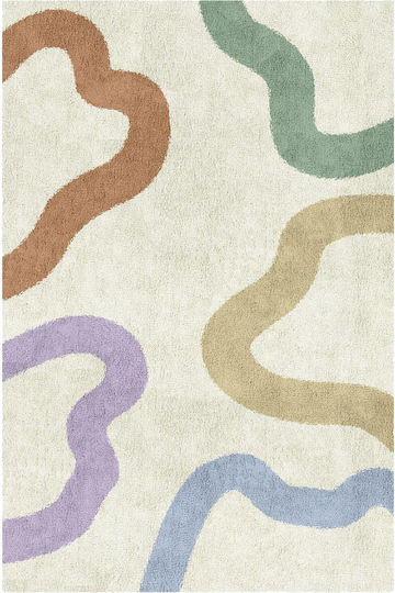 Bekas Carpets Joy Steps 1-iag-3446 Килим Правоъгълена Памук Екрю