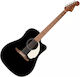 Fender Semi-Akustik Gitarre Standard Redondo Ce Schwarz