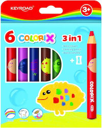 Keyroad 3in1 Jumbo Crayons Sharpener 6 Colors