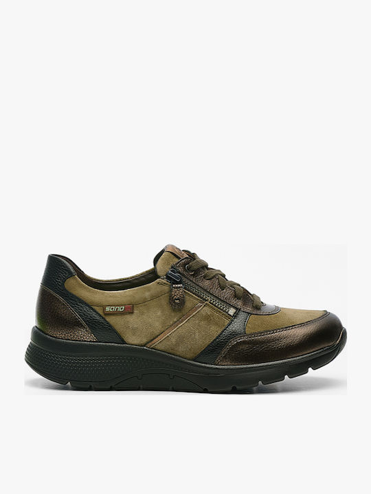 Mephisto Sano Damen Anatomisch Sneakers Olive
