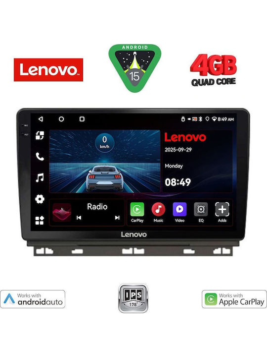 Lenovo Car Audio System for Renault Clio / Captur 2019 (Bluetooth/USB/WiFi/GPS/Apple-Carplay/Android-Auto) with Touch Screen 9"