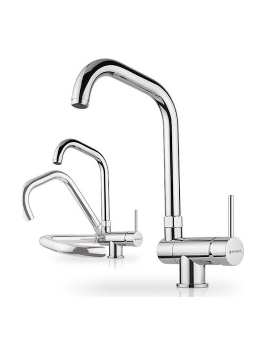 Pyramis Contralto Kitchen Faucet Counter Silver