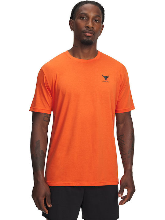 Under Armour Project Rock T-shirt Orange Under Armour Project Rock T-shirt Orange