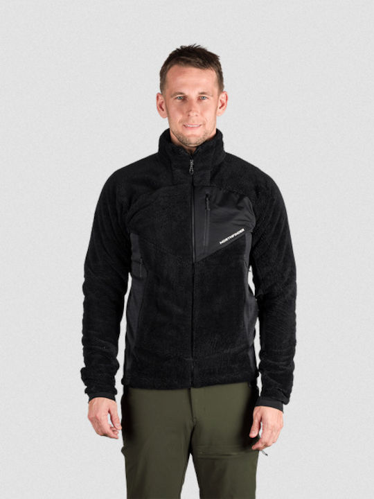 Northfinder Ανδρική Ζακέτα Fleece Μαύρη