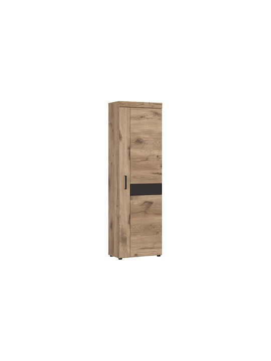 Единична врата Гардероб Tivodea 100 Oak, Anthra...