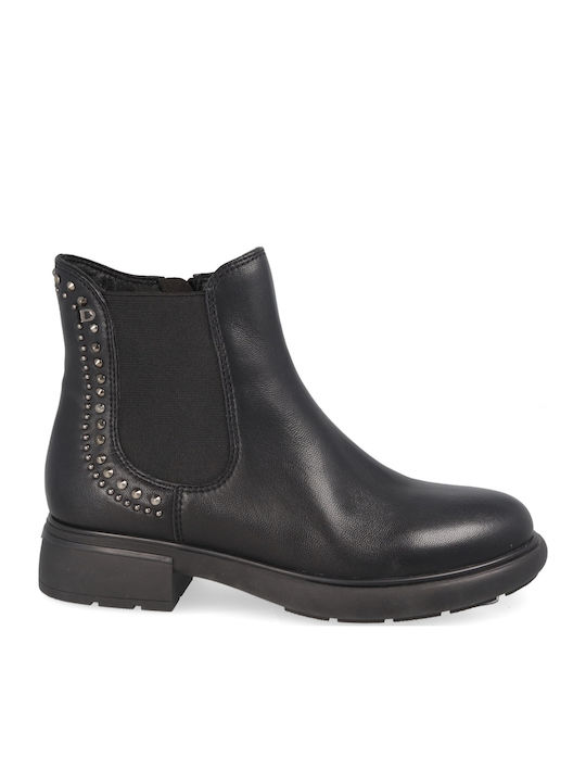 Leather Women's Ankle Boots Black