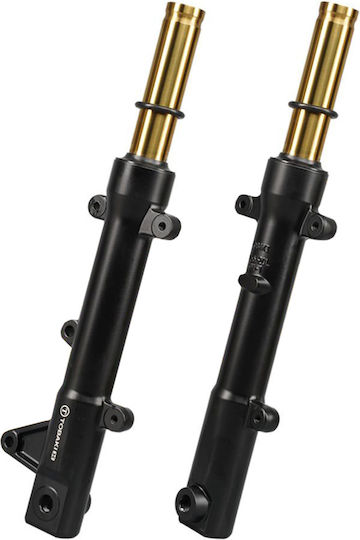 Racing Front Forks Boots 4 Honda GTR 150 Black Gold Handlebar Covers