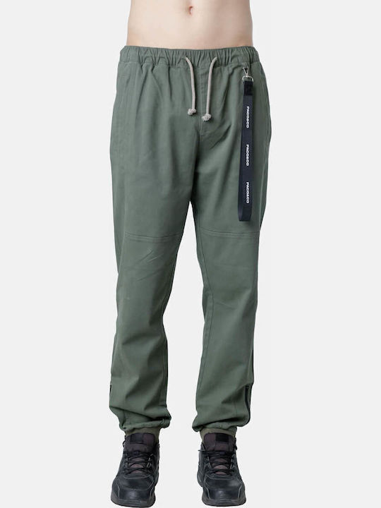 Paco & Co Παντελόνι Cargo σε Loose Εφαρμογή Khaki