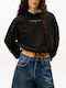 Women's Sweatshirt Hooded Black