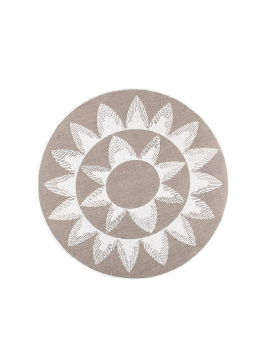 Balsan Gloria Marakes Handmade Rug Round Cotton White