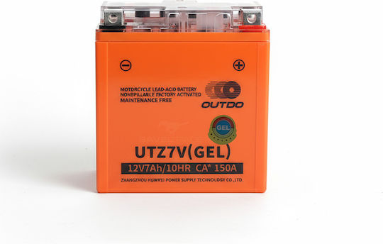 Outdo GEL Motorradbatterie YTZ7V 150A mit Kapazität 7Ah