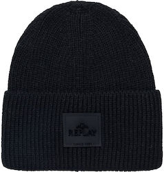 Replay Beanie Γυναικείος Σκούφος Πλεκτός σε Μαύρο χρώμα