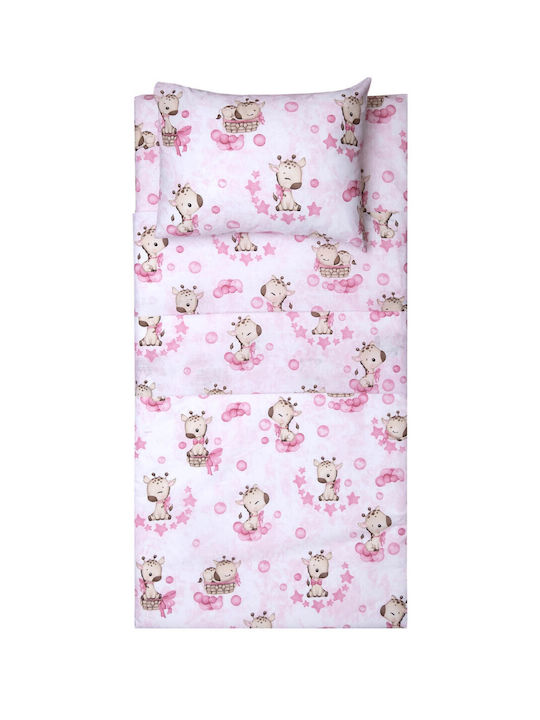 Viopros Baby Duvet Cover Set With Pillowcase White 120x160cm
