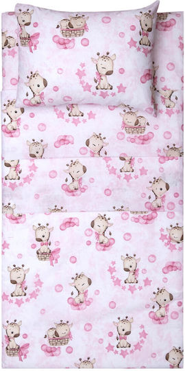 Viopros Baby Duvet Cover Set With Pillowcase White 120x160cm