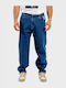 Ανδρικό Παντελόνι Τζιν με Relaxed Εφαρμογή Washed Mid