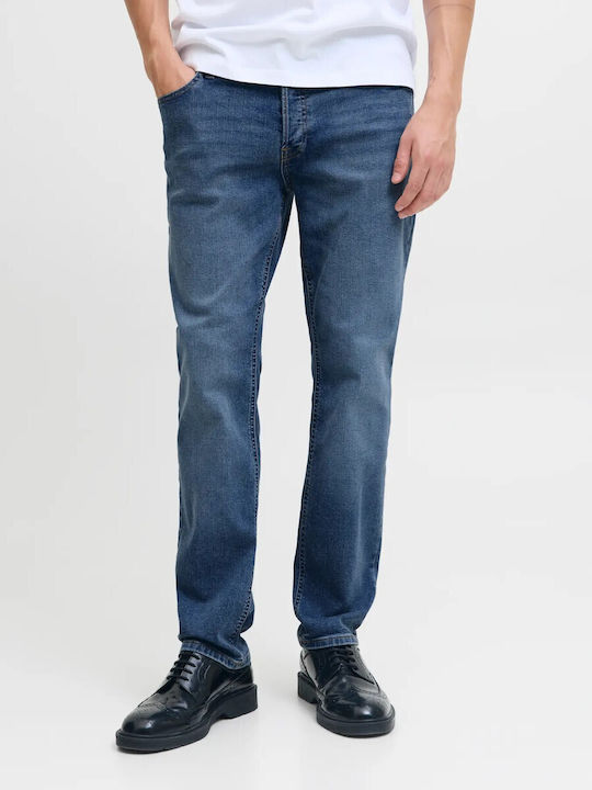 Jack & Jones Ανδρικό Παντελόνι Τζιν Ελαστικό Slim Fit Straight Blue Denim Jack & Jones Ανδρικό Παντελόνι Τζιν Ελαστικό Slim Fit Straight Blue Denim
