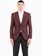 Men's Winter Suit Jacket Slim Fit Bordeaux