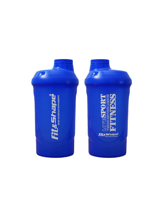Fit Shaker Πρωτεΐνης 600ml Πλαστικό Μπλε