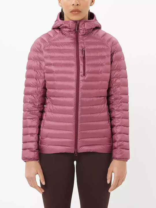 Women's for Hiking Puffer Jacket for Winter with Hood Pink