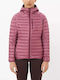 Women's for Hiking Puffer Jacket for Winter with Hood Pink
