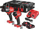 Milwaukee 4933499431 Set Impact Drill Driver & Impact Screwdriver 18V with 2 Batteries 3Ah and Case