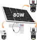 Taggo Solar Panel 80w 40ah Batteries Included Surveillance Cameras 12v Output