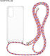 Silicone Case Lanyard Sonique Armor Clear Oppo ...