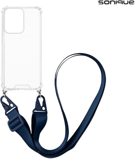 Θήκη Σιλικόνης Strap Sonique Armor Clear Oppo Reno13 Pro 5g Μπλε Σκούρο