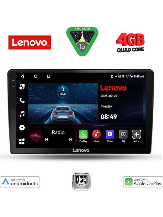 Lenovo Auto-Audiosystem für Toyota Auris 2007-2012 (Bluetooth/USB/AUX/WiFi/GPS/Apple-Carplay/Android-Auto) mit Touchscreen 9"