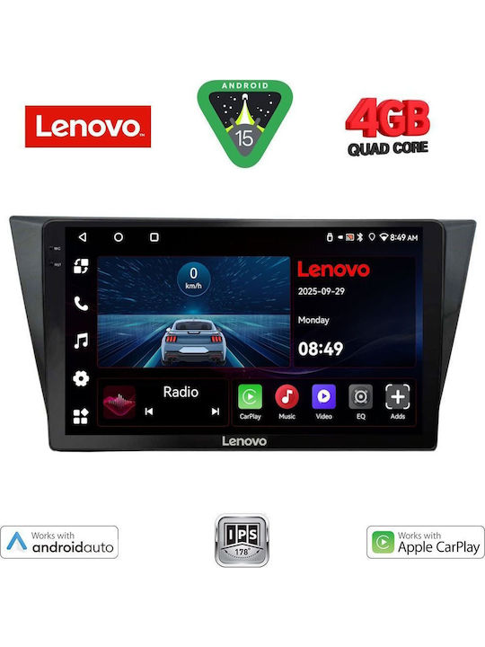 Lenovo Auto-Audiosystem für Volkswagen Tiguan 2016 (Bluetooth/USB/AUX/WiFi/GPS/Apple-Carplay/Android-Auto) mit Touchscreen 10"