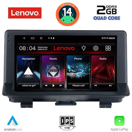 Lenovo Car Audio System for Audi Q3 2012-2018 (Bluetooth/USB/AUX/WiFi/GPS/Apple-Carplay/Android-Auto) with Touch Screen 9"