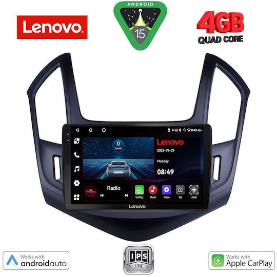 Lenovo Ηχοσύστημα Αυτοκινήτου για Chevrolet Cruze 2013-2015 (Bluetooth/USB/AUX/WiFi/GPS/Apple-Carplay/Android-Auto) με Οθόνη Αφής 9"