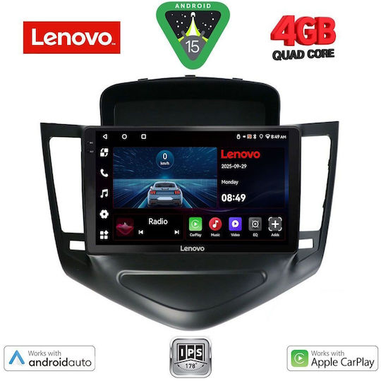 Lenovo Ηχοσύστημα Αυτοκινήτου για Chevrolet Cruze 2008-2012 (Bluetooth/USB/AUX/WiFi/GPS/Apple-Carplay/Android-Auto) με Οθόνη Αφής 9"