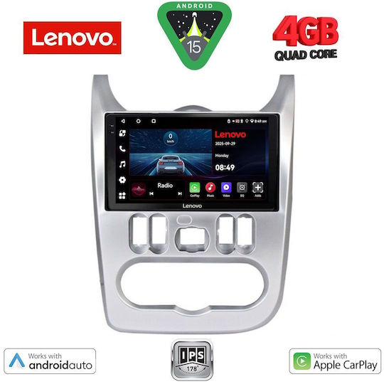 Lenovo Ηχοσύστημα Αυτοκινήτου για Renault Logan Dacia Duster / Logan / Sandero 2006-2012 (Bluetooth/USB/AUX/WiFi/GPS/Apple-Carplay/Android-Auto) με Οθόνη Αφής 9"