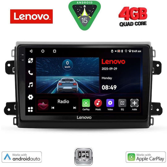 Lenovo Car Audio System for Fiat Ducato 2021 (Bluetooth/USB/AUX/WiFi/GPS/Apple-Carplay/Android-Auto) with Touch Screen 9"