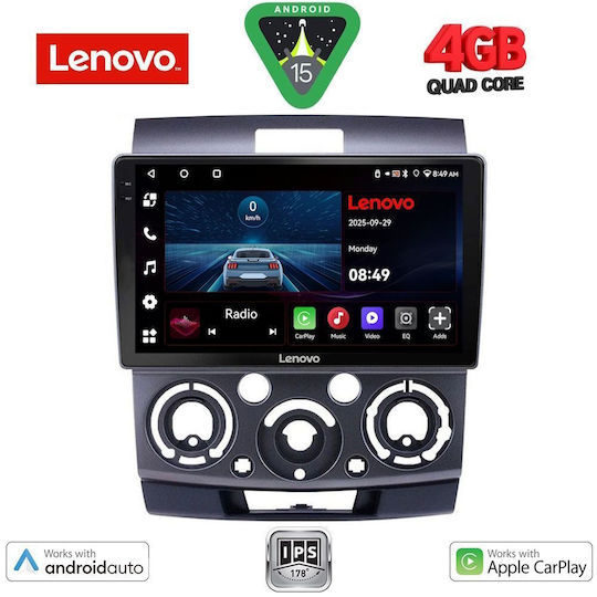 Lenovo Car Audio System for Ford Ranger Mazda BT-50 2006-2011 (Bluetooth/USB/AUX/WiFi/GPS/Apple-Carplay/Android-Auto) with Touch Screen 9"