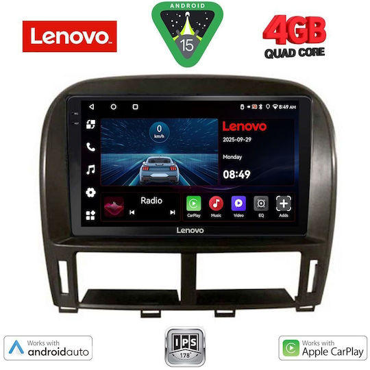 Lenovo Ηχοσύστημα Αυτοκινήτου για Jaguar XF Lexus LS 2000-2006 (Bluetooth/USB/AUX/WiFi/GPS/Apple-Carplay/Android-Auto) με Οθόνη Αφής 9"