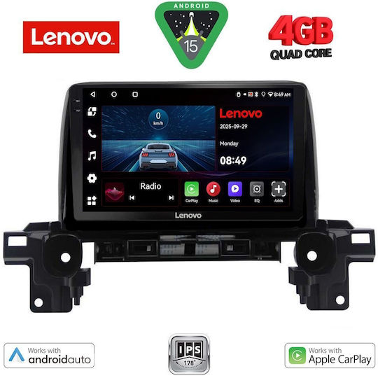 Lenovo Auto-Audiosystem für Mazda CX-5 2017 (Bluetooth/USB/AUX/WiFi/GPS/Apple-Carplay/Android-Auto) mit Touchscreen 9"