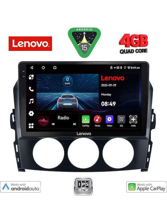 Lenovo Car Audio System for Mazda MX-5 2005-2015 (Bluetooth/USB/AUX/WiFi/GPS/Apple-Carplay/Android-Auto) with Touch Screen 9"