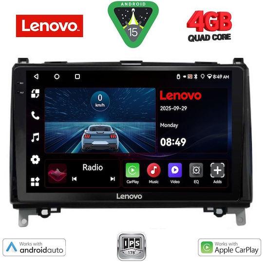 Lenovo Ηχοσύστημα Αυτοκινήτου για Mercedes-Benz Sprinter / Vito 2007 (Bluetooth/USB/AUX/WiFi/GPS/Apple-Carplay/Android-Auto) με Οθόνη Αφής 9"