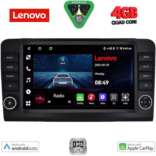 Lenovo Car Audio System for Mercedes-Benz ML / GL Class 2005-2011 (Bluetooth/USB/AUX/WiFi/GPS/Apple-Carplay/Android-Auto) with Touch Screen 9"
