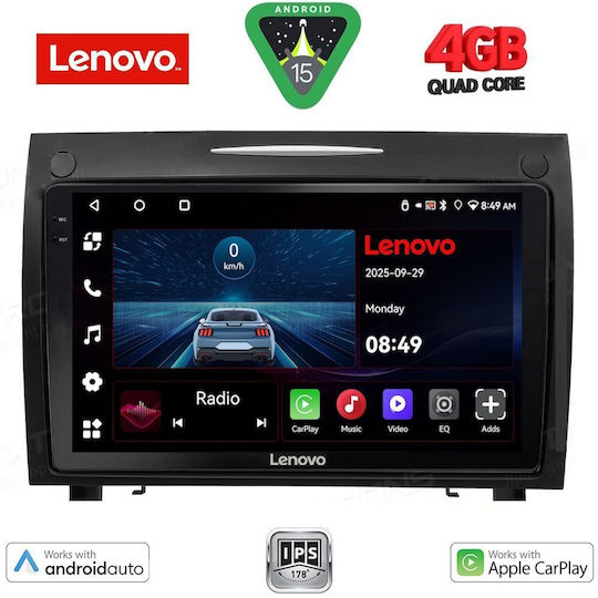 Lenovo Ηχοσύστημα Αυτοκινήτου για Mercedes-Benz SLK 2004-2010 (Bluetooth/USB/AUX/WiFi/GPS/Apple-Carplay/Android-Auto) με Οθόνη Αφής 9"
