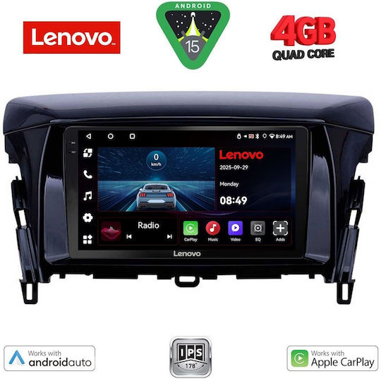 Lenovo Ηχοσύστημα Αυτοκινήτου για Mitsubishi Eclipse Cross 2018 (Bluetooth/USB/AUX/WiFi/GPS/Apple-Carplay/Android-Auto) με Οθόνη Αφής 9"