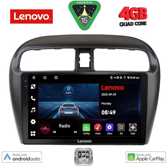 Lenovo Car Audio System for Mitsubishi Space Star 2013-2020 (Bluetooth/USB/AUX/WiFi/GPS/Apple-Carplay/Android-Auto) with Touch Screen 9"