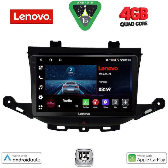 Lenovo Ηχοσύστημα Αυτοκινήτου για Opel Astra 2015 (Bluetooth/USB/AUX/WiFi/GPS/Apple-Carplay/Android-Auto) με Οθόνη Αφής 9"