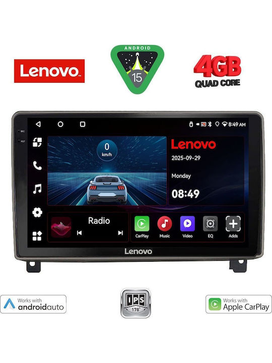 Lenovo Car Audio System for Peugeot 407 2004-2011 (Bluetooth/USB/AUX/WiFi/GPS/Apple-Carplay/Android-Auto) with Touch Screen 9"