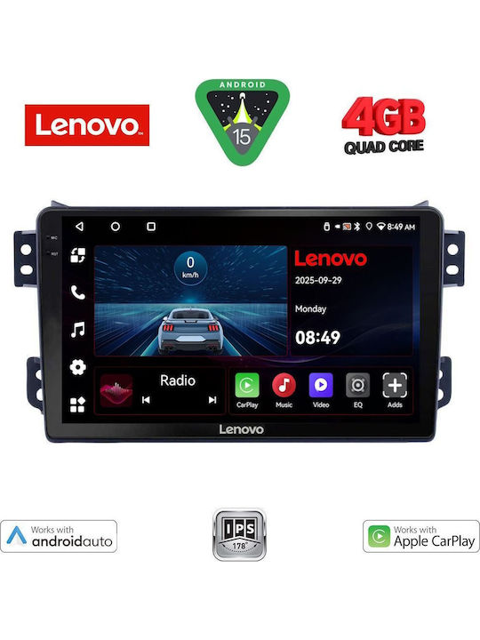 Lenovo Car Audio System for Opel Agila Suzuki Splash 2008 (Bluetooth/USB/AUX/WiFi/GPS/Apple-Carplay/Android-Auto) with Touch Screen 9"